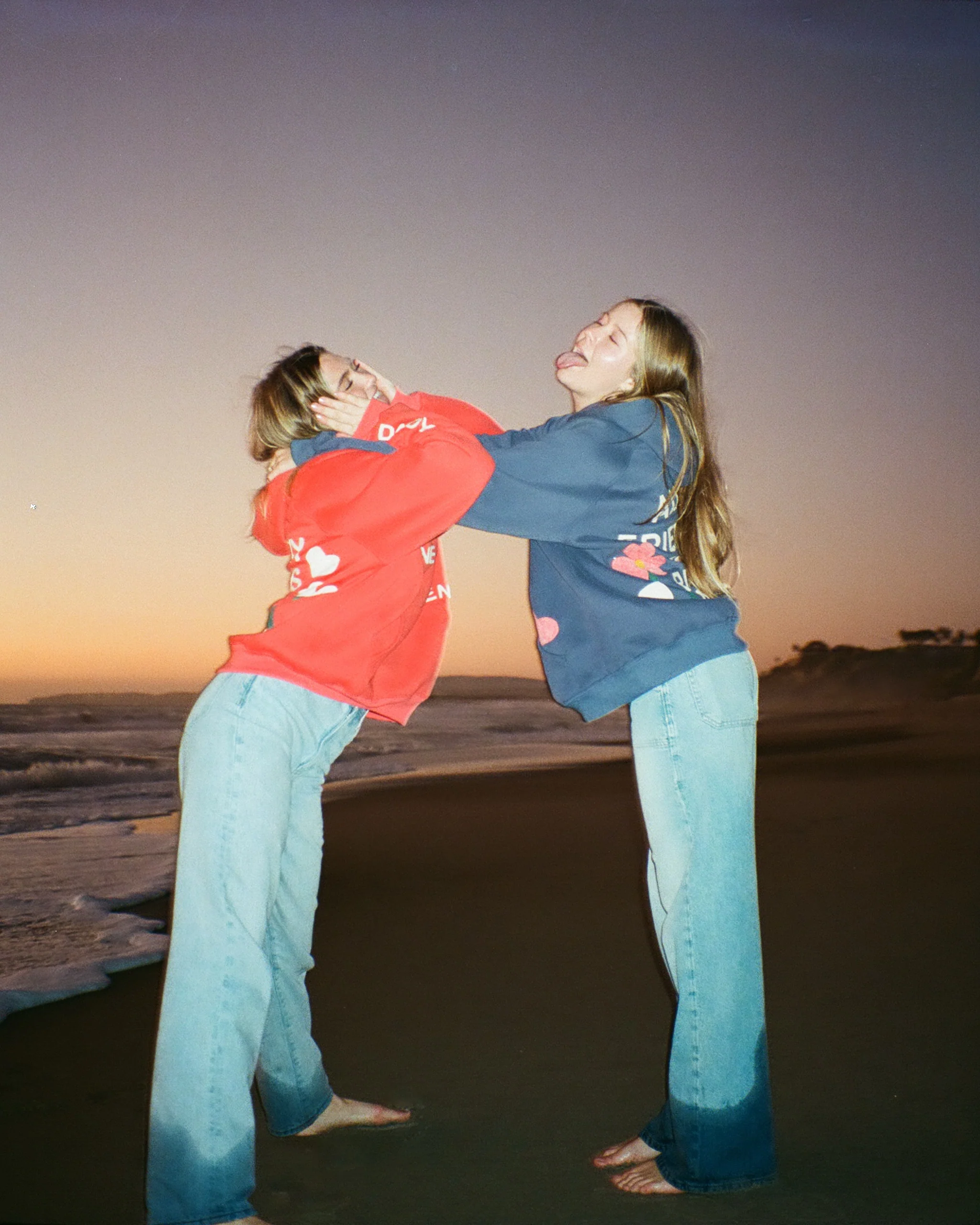 "All my Friends" Oversized Lux Hoodie in Red - Image 10