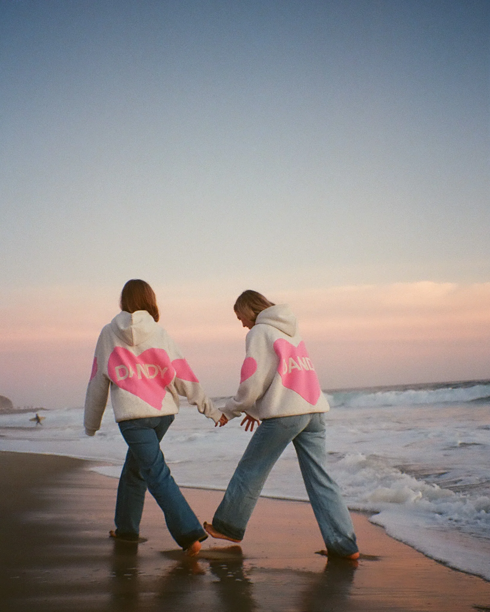 "Big Heart" Oversized Lux Hoodie in Heather Gray - Image 6