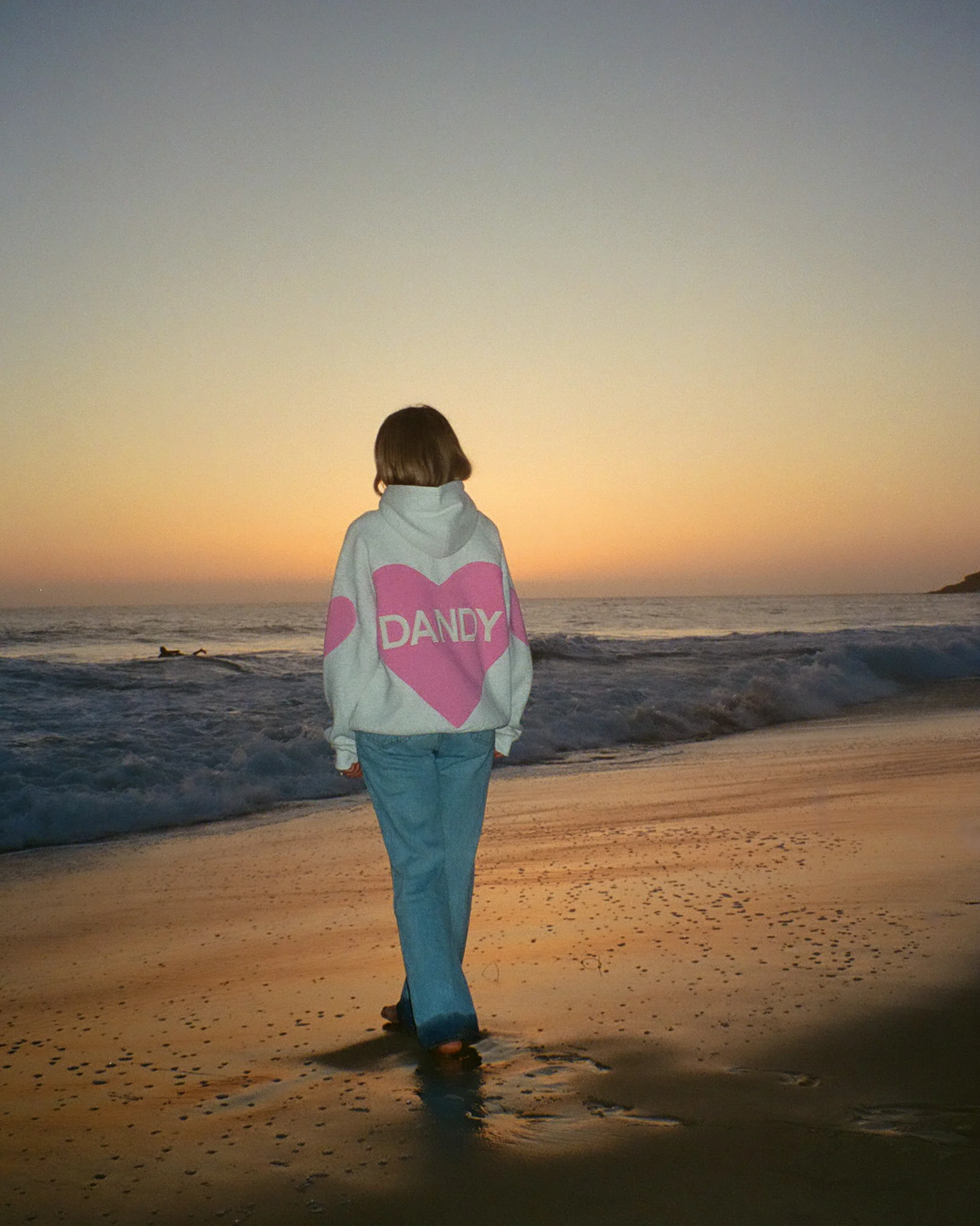 "Big Heart" Oversized Lux Hoodie in Heather Gray - Image 8