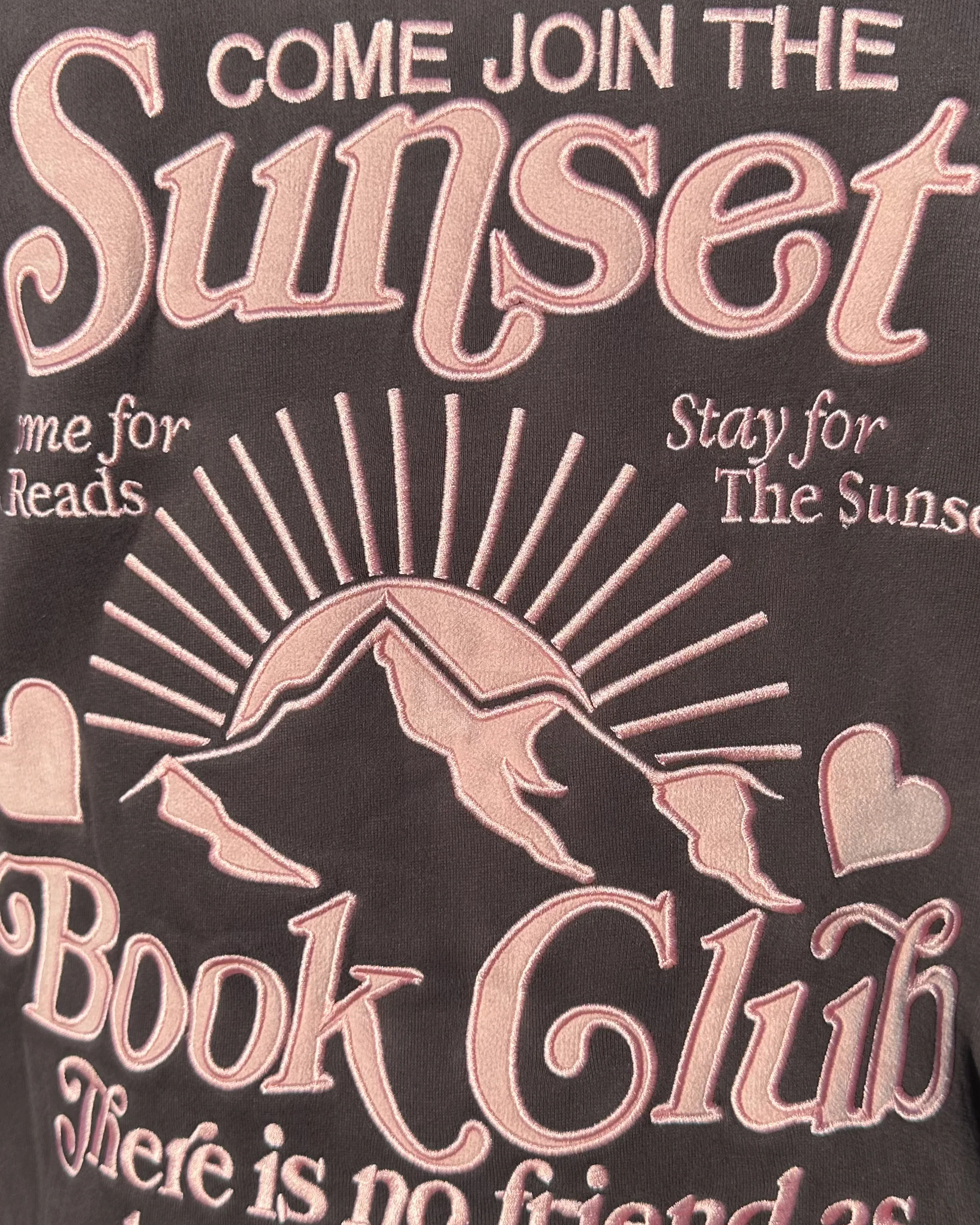 "Book Club" Oversized Lux Hoodie in Charcoal Gray - Image 10