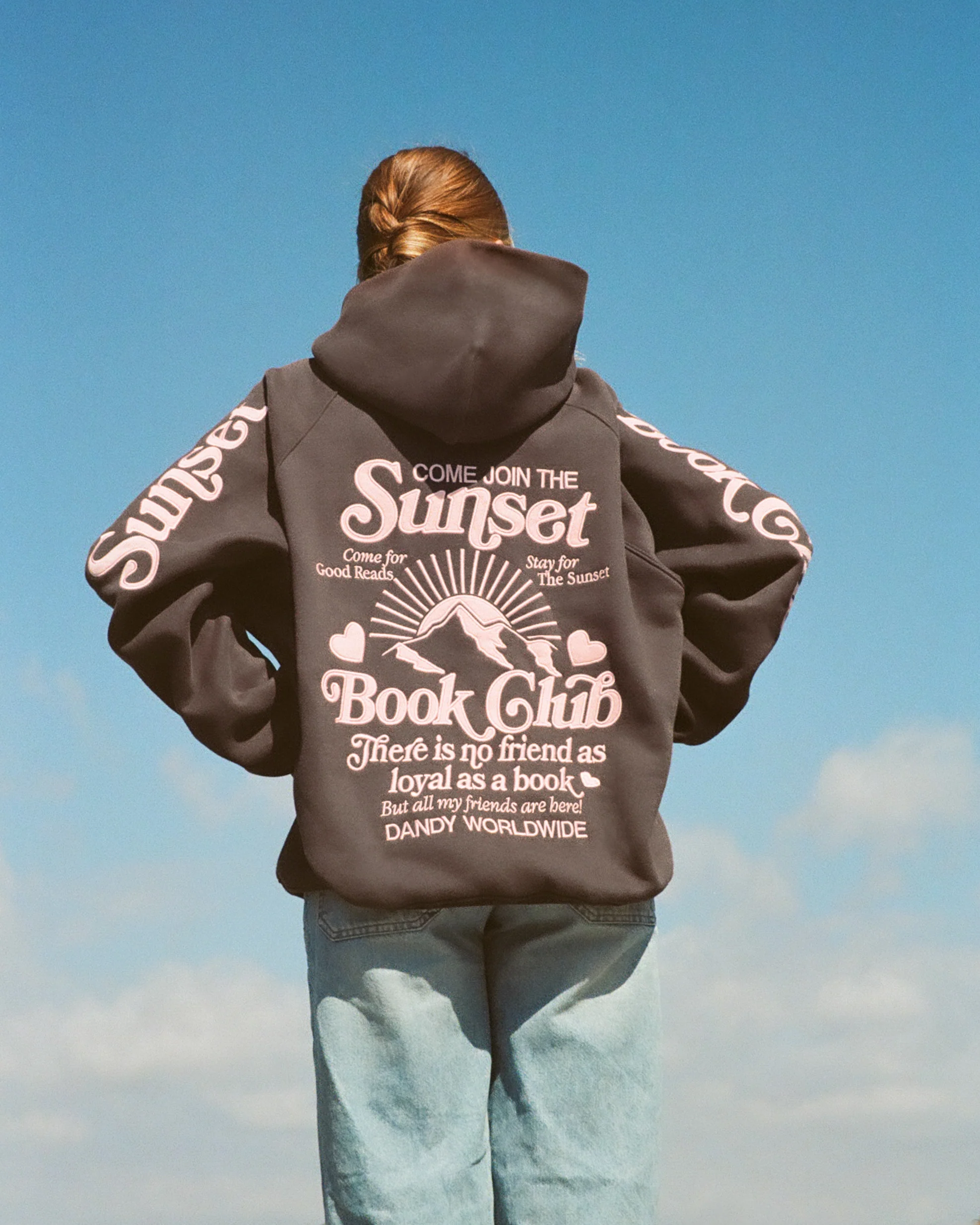 "Book Club" Oversized Lux Hoodie in Charcoal Gray - Image 14