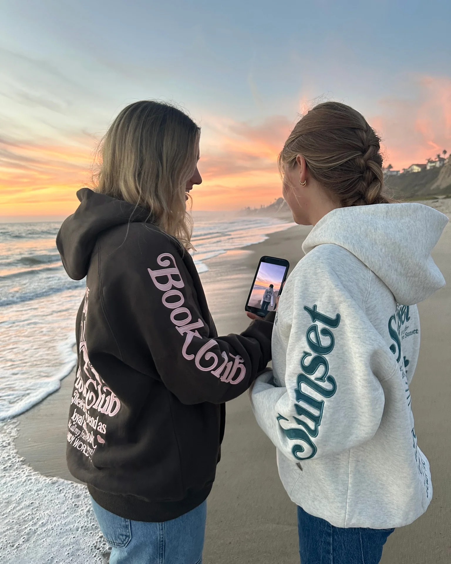 "Book Club" Oversized Lux Hoodie in Charcoal Gray - Image 5