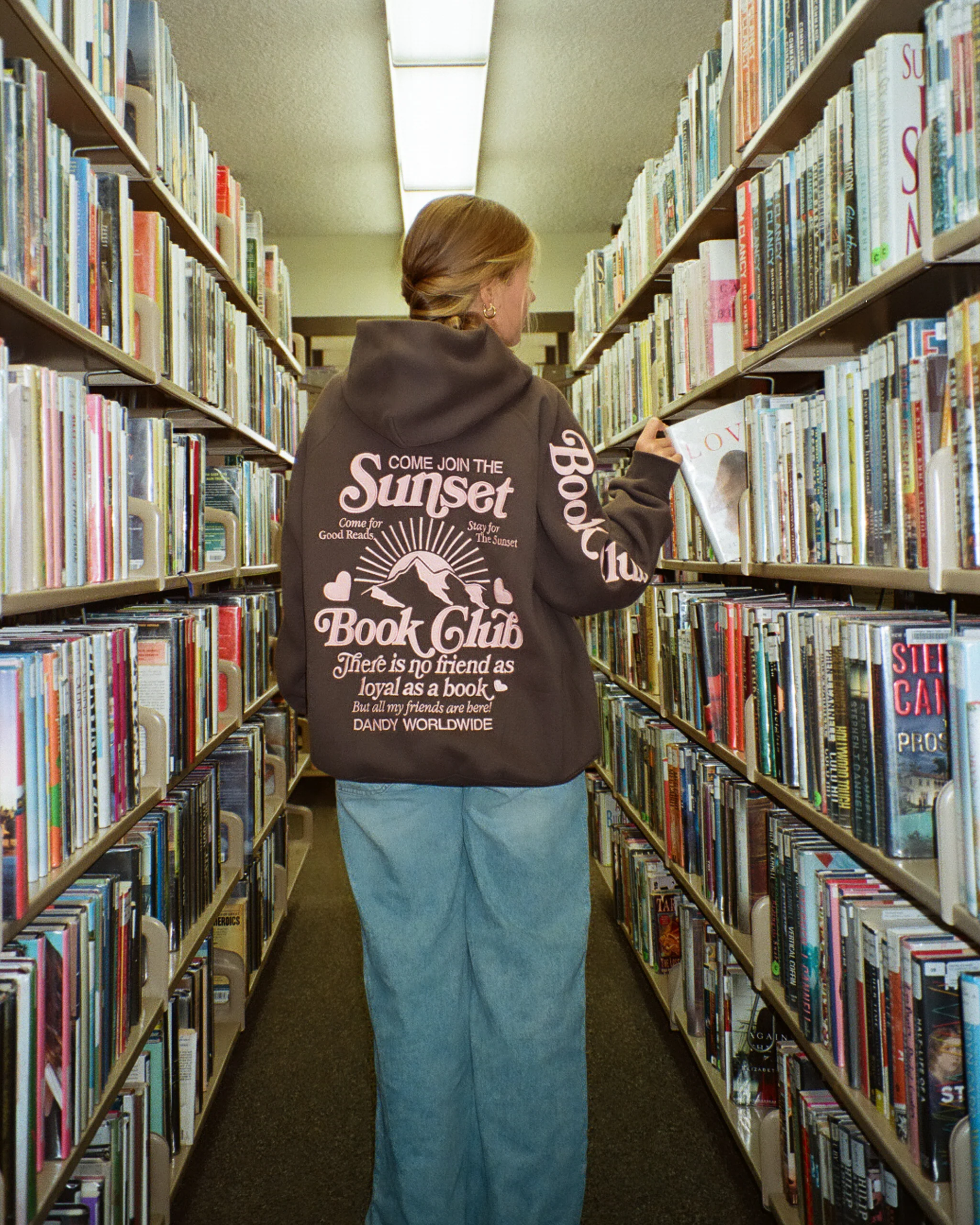 "Book Club" Oversized Lux Hoodie in Charcoal Gray - Image 6