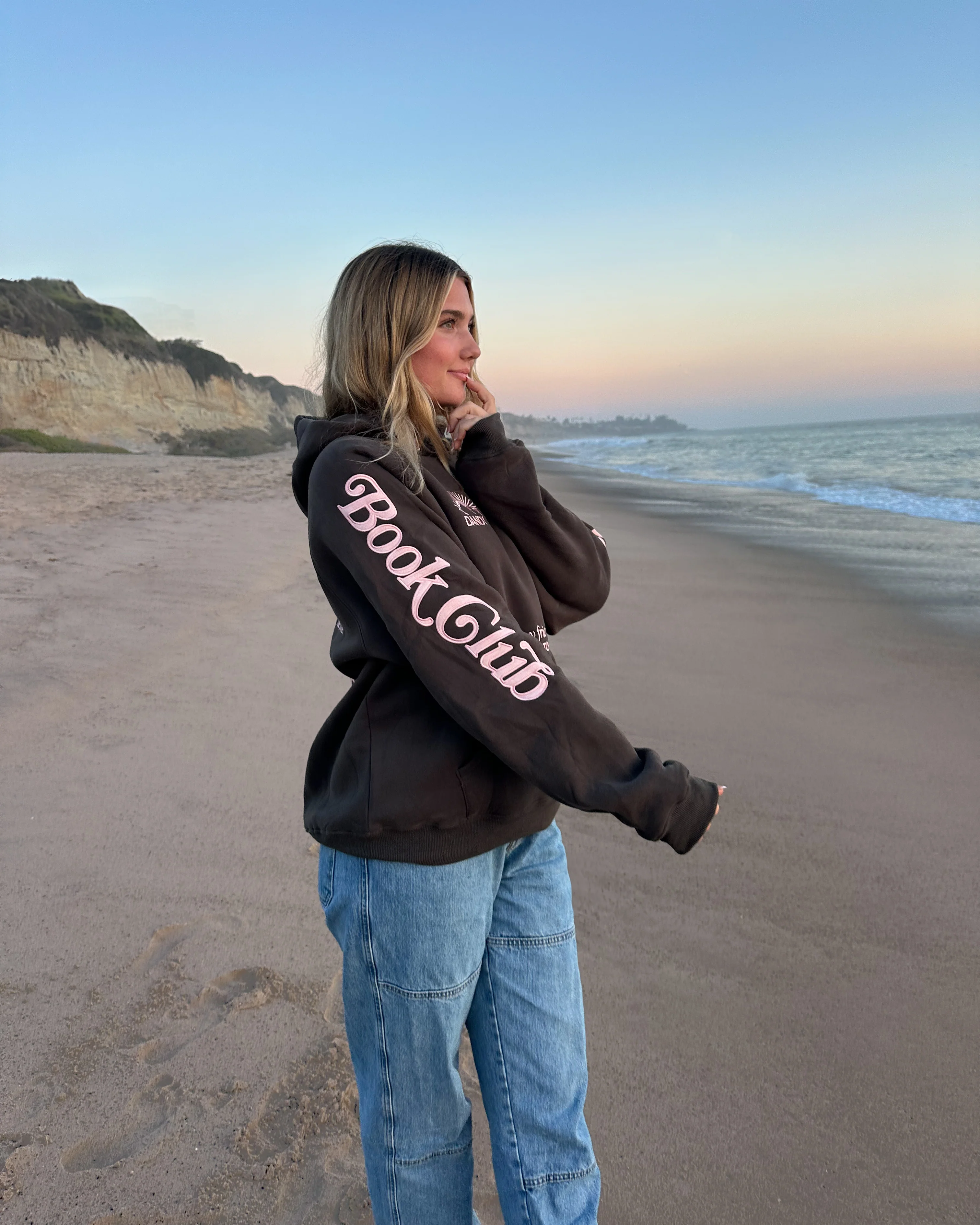 "Book Club" Oversized Lux Hoodie in Charcoal Gray - Image 7