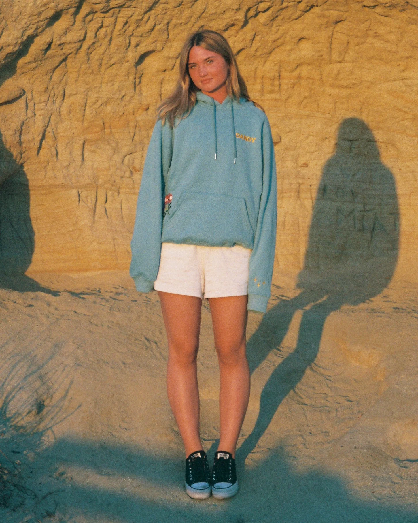 "Gift Giving" Oversized Lux Hoodie in Blue - Image 11