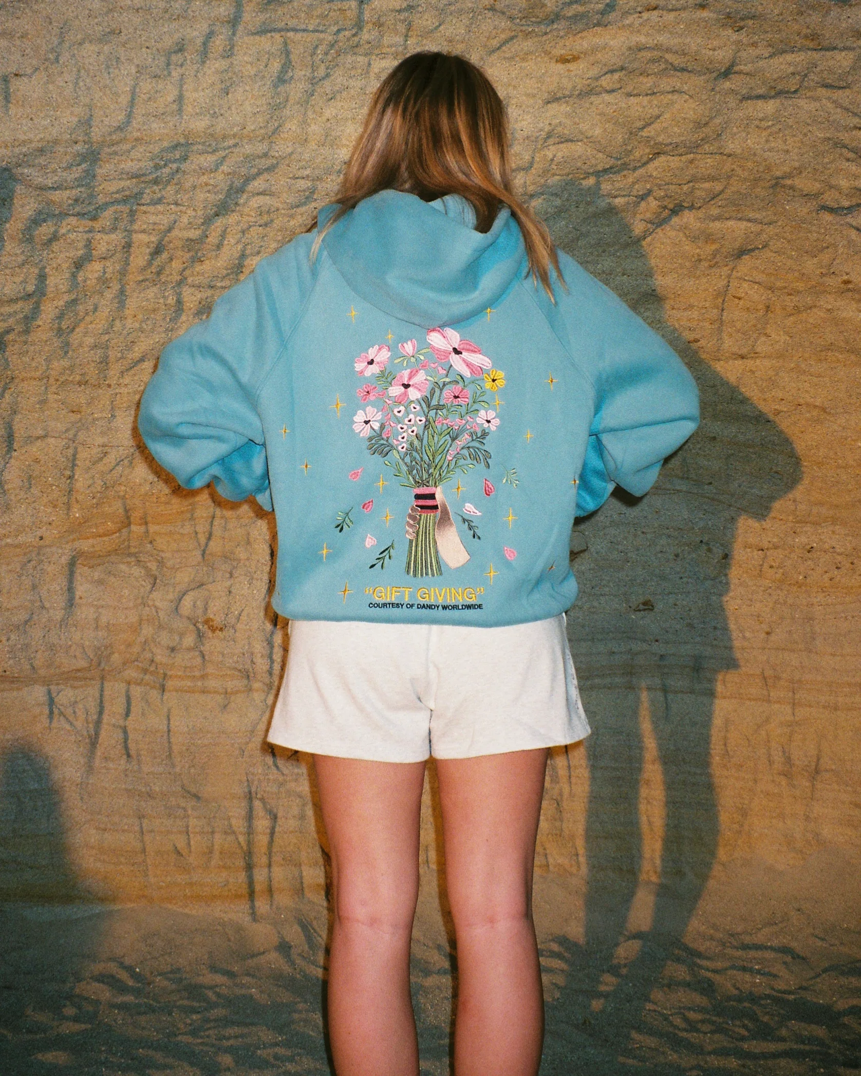 "Gift Giving" Oversized Lux Hoodie in Blue - Image 12