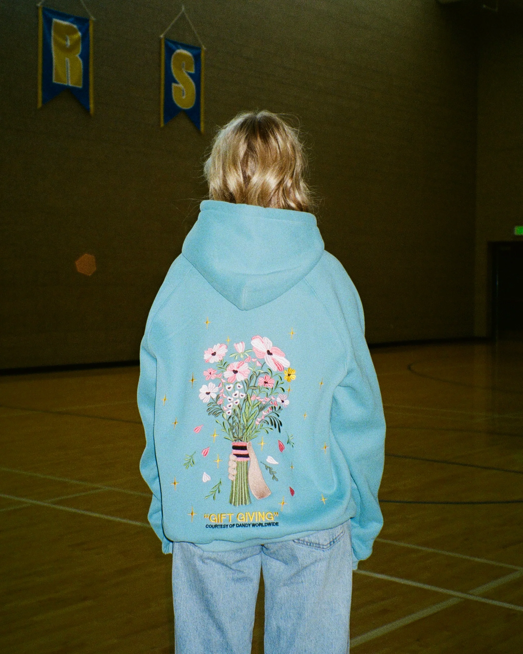 "Gift Giving" Oversized Lux Hoodie in Blue - Image 6