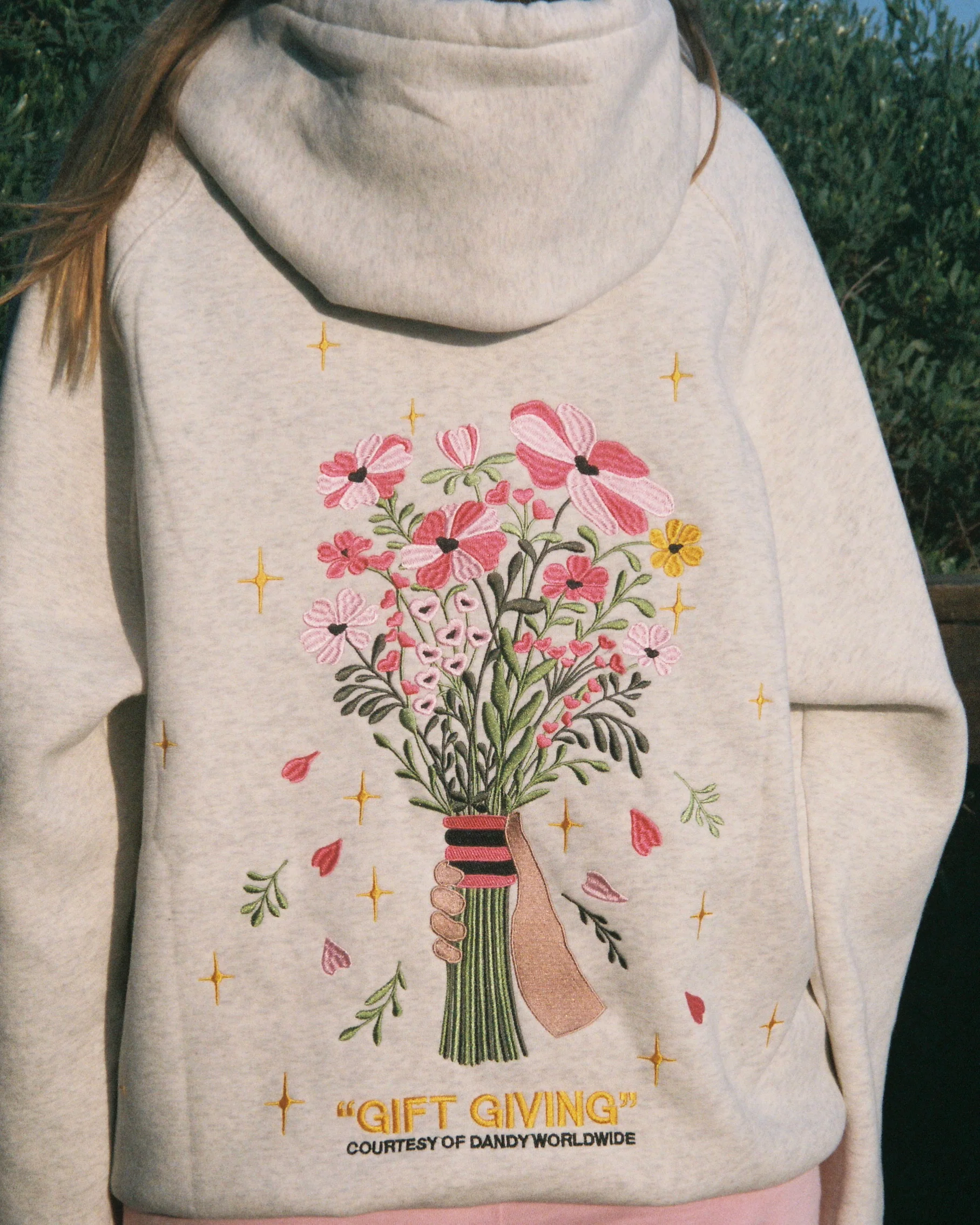 "Gift Giving" Oversized Lux Hoodie in Heather Gray - Image 16