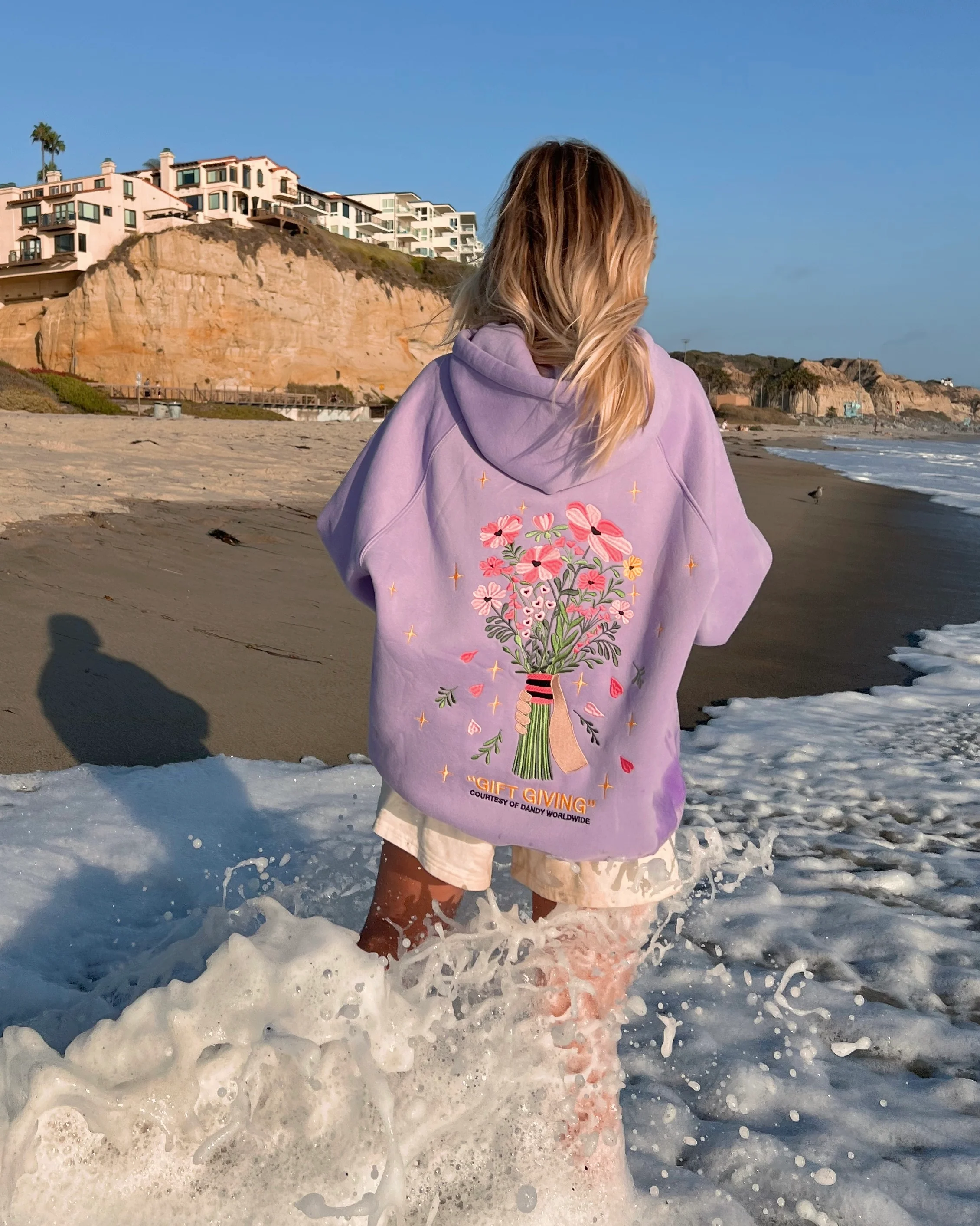 "Gift Giving" Oversized Lux Hoodie in Lavender - Image 11