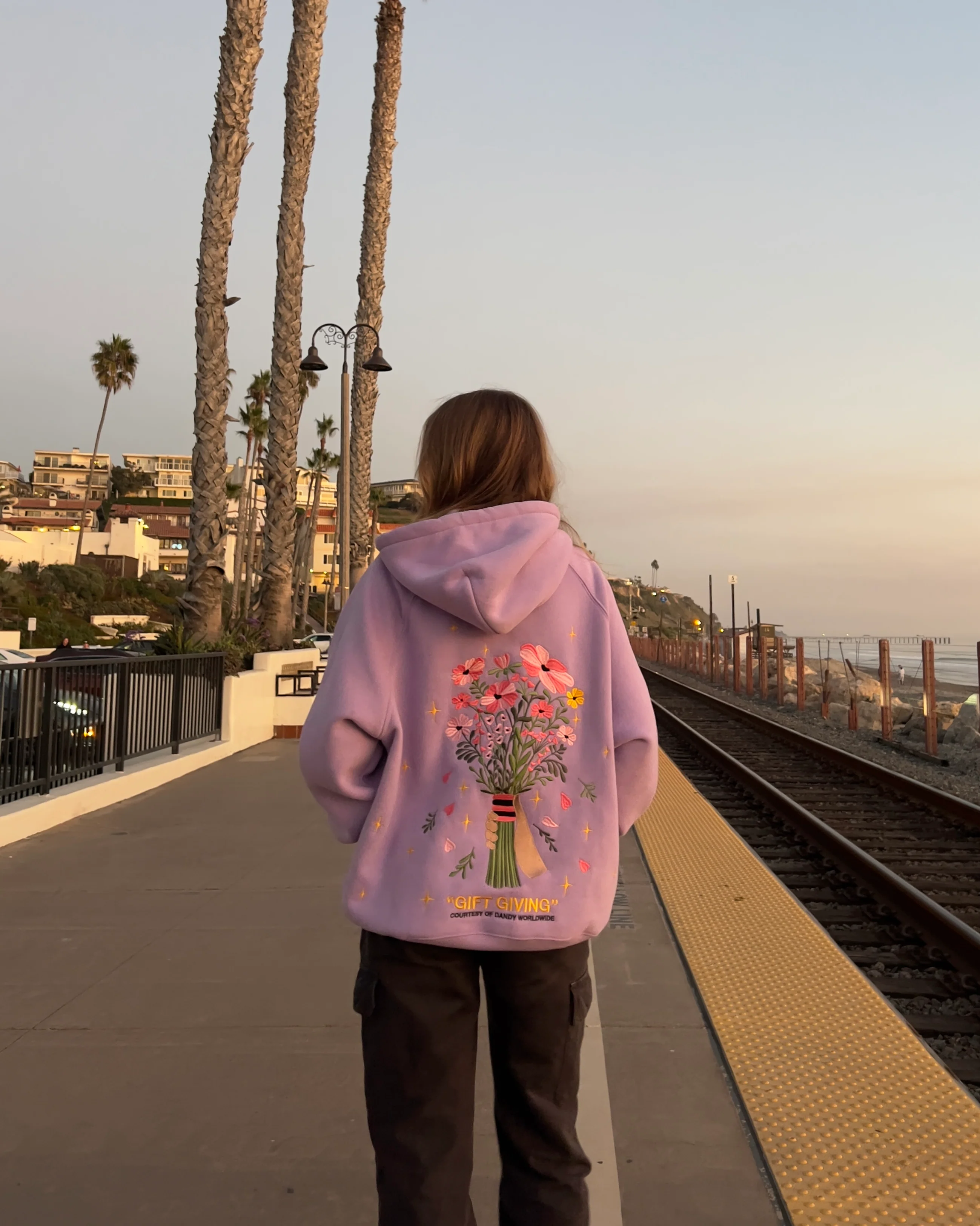 "Gift Giving" Oversized Lux Hoodie in Lavender - Image 5