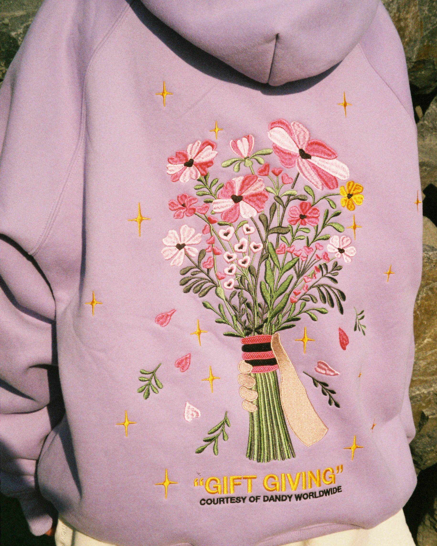 "Gift Giving" Oversized Lux Hoodie in Lavender - Image 6