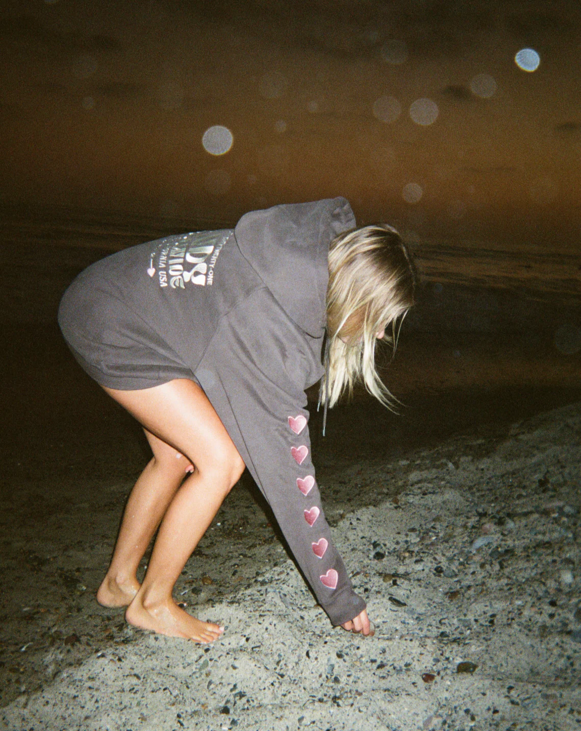 "Heart on My Sleeve" Oversized Lux Hoodie in Charcoal Gray - Image 14