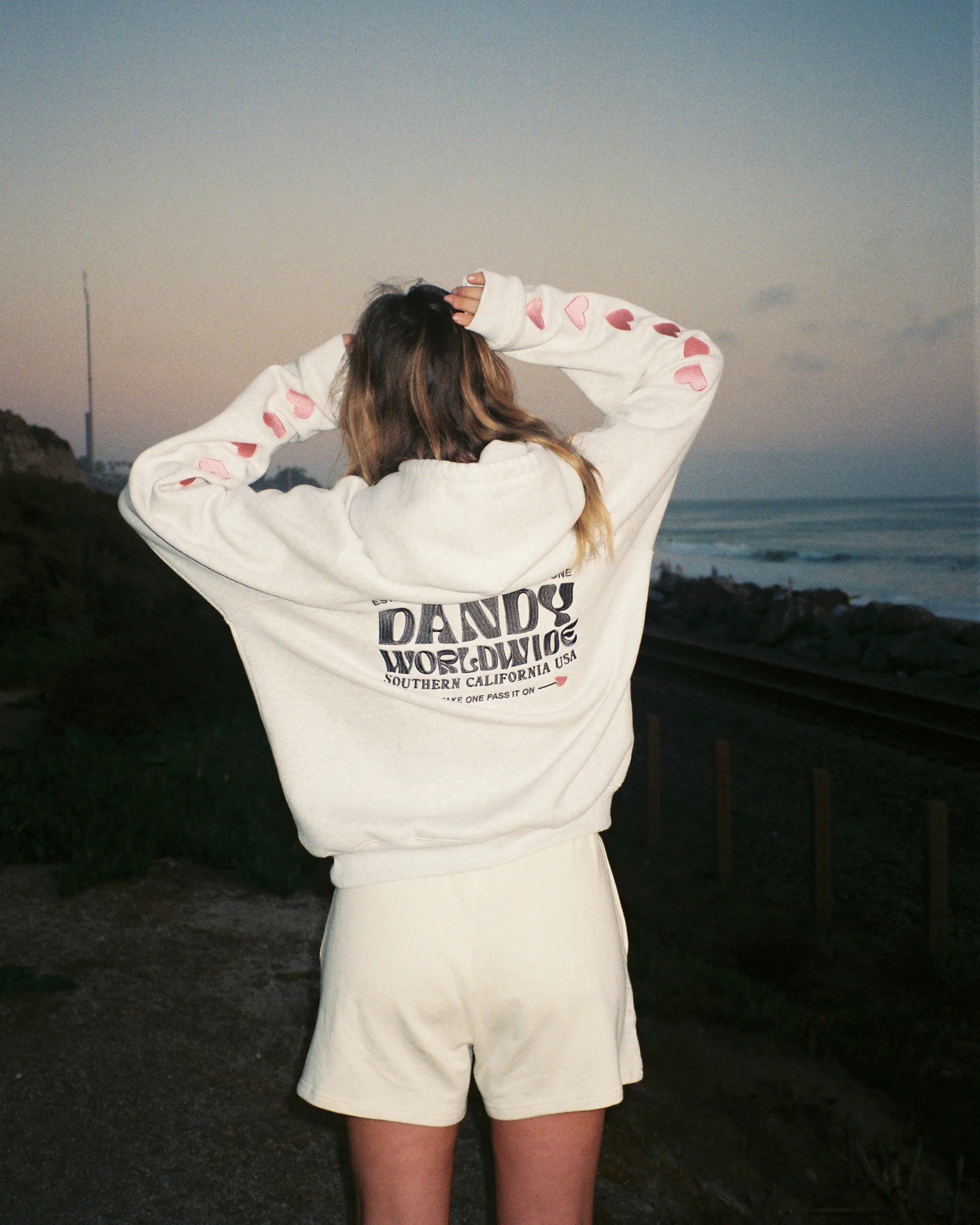 "Heart on My Sleeve" Oversized Lux Hoodie in Heather Gray - Image 11