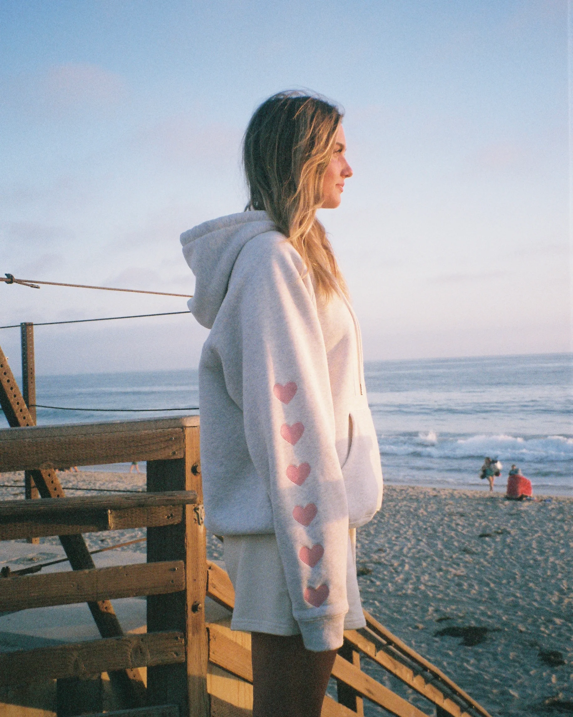 "Heart on My Sleeve" Oversized Lux Hoodie in Heather Gray - Image 8