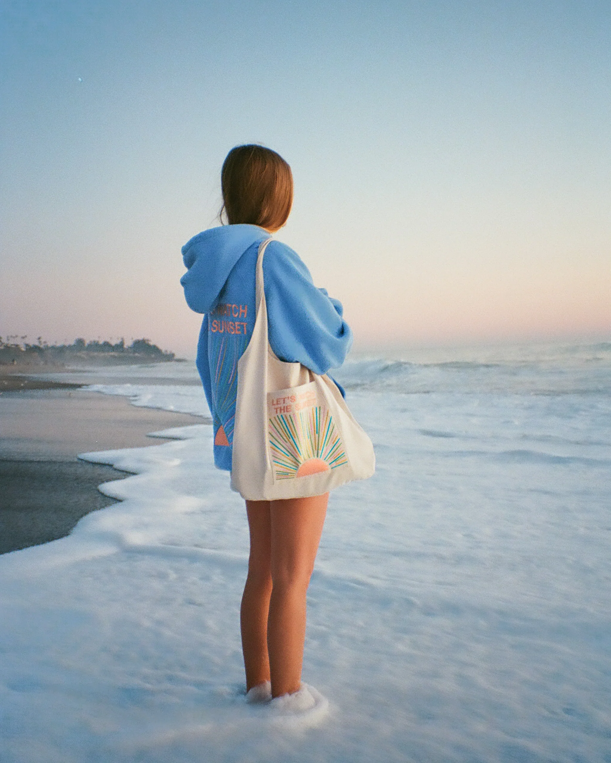 "Let's Watch the Sunset" Embroidered Tote Bag - Image 6