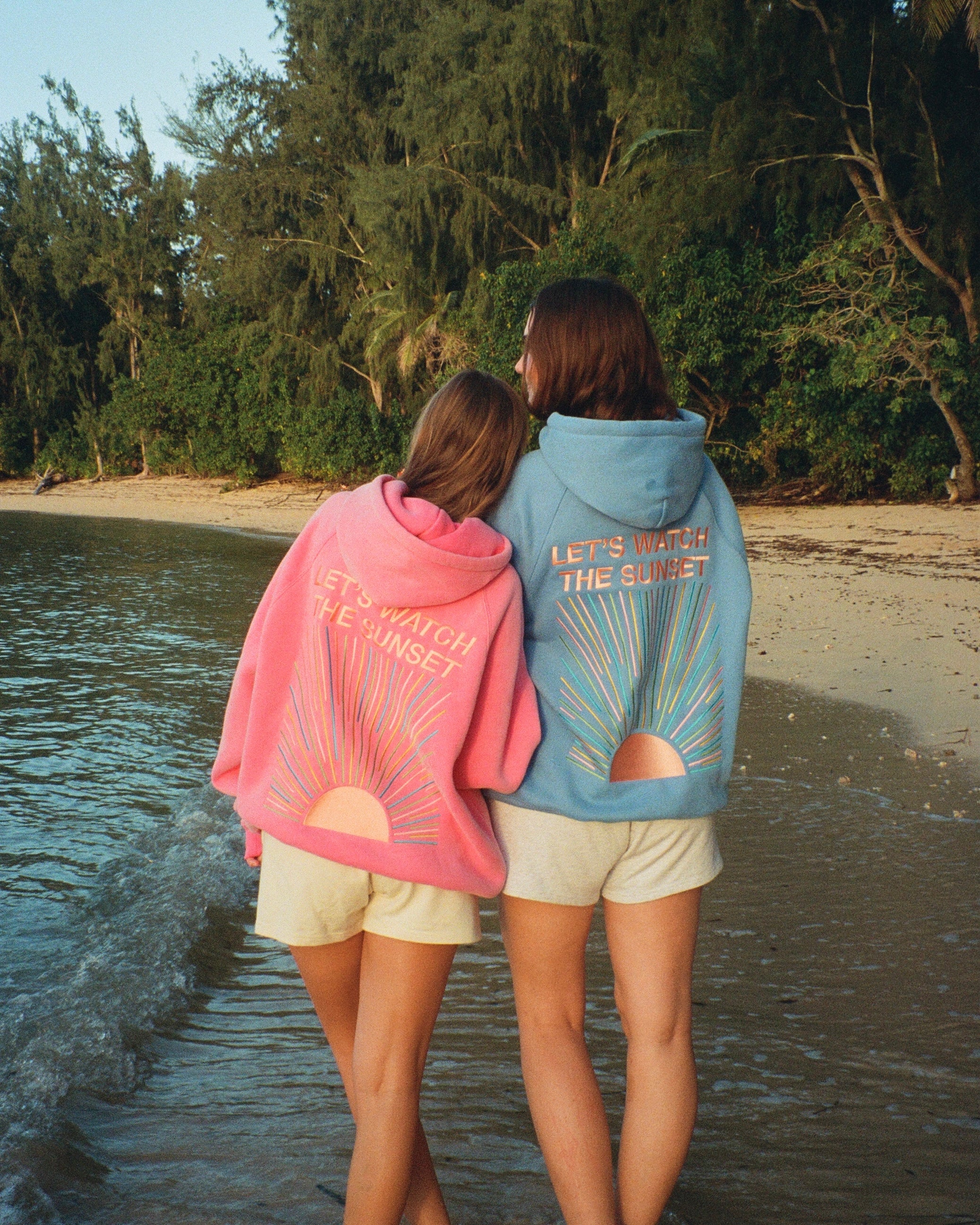 "Let's Watch the Sunset" Oversized Lux Hoodie in Vintage Washed Pink - Image 5