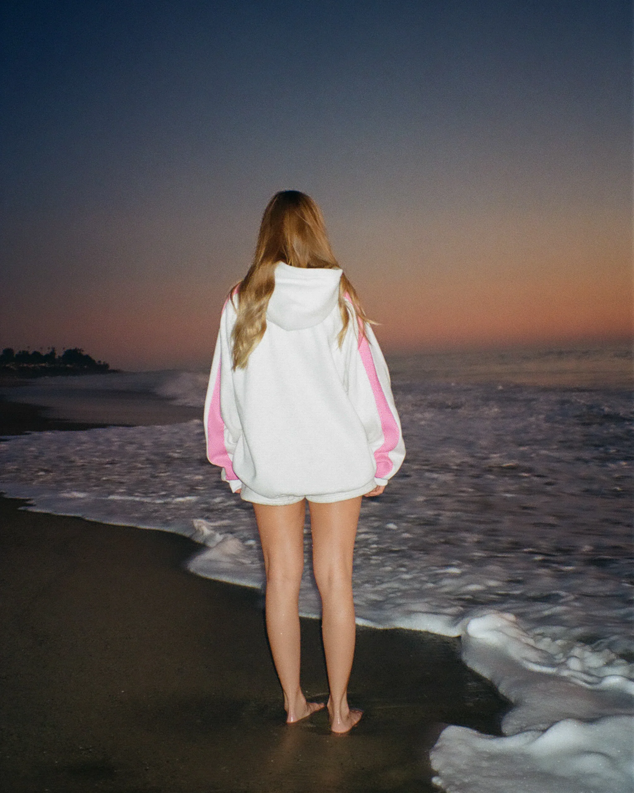 Pink Stripe Oversized Lux Hoodie - Image 3