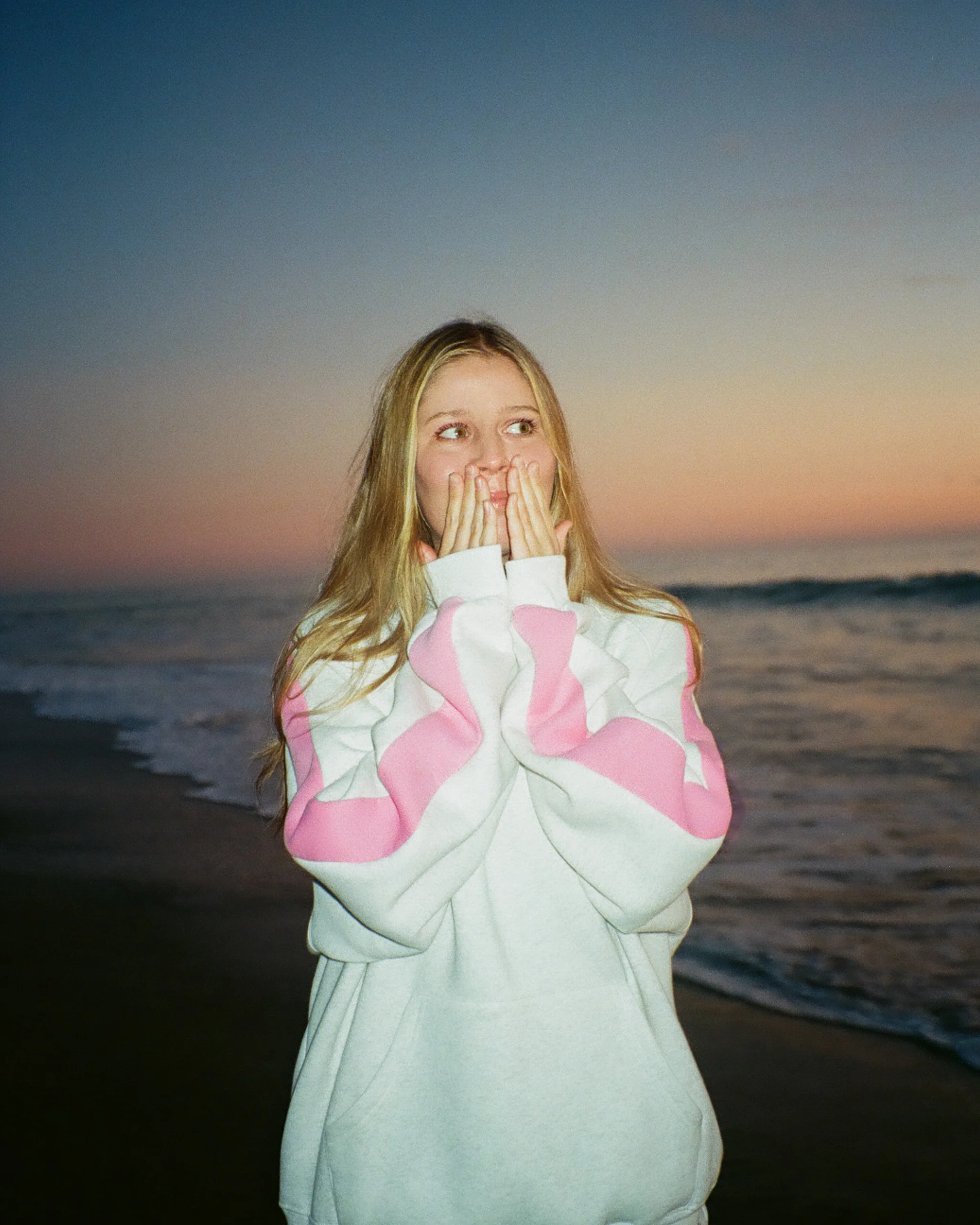 Pink Stripe Oversized Lux Hoodie - Image 6