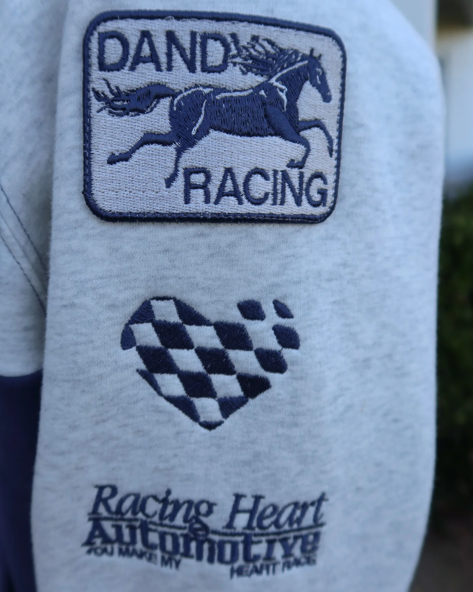"Racing Heart" Oversized Lux Hoodie in Blue - Image 12
