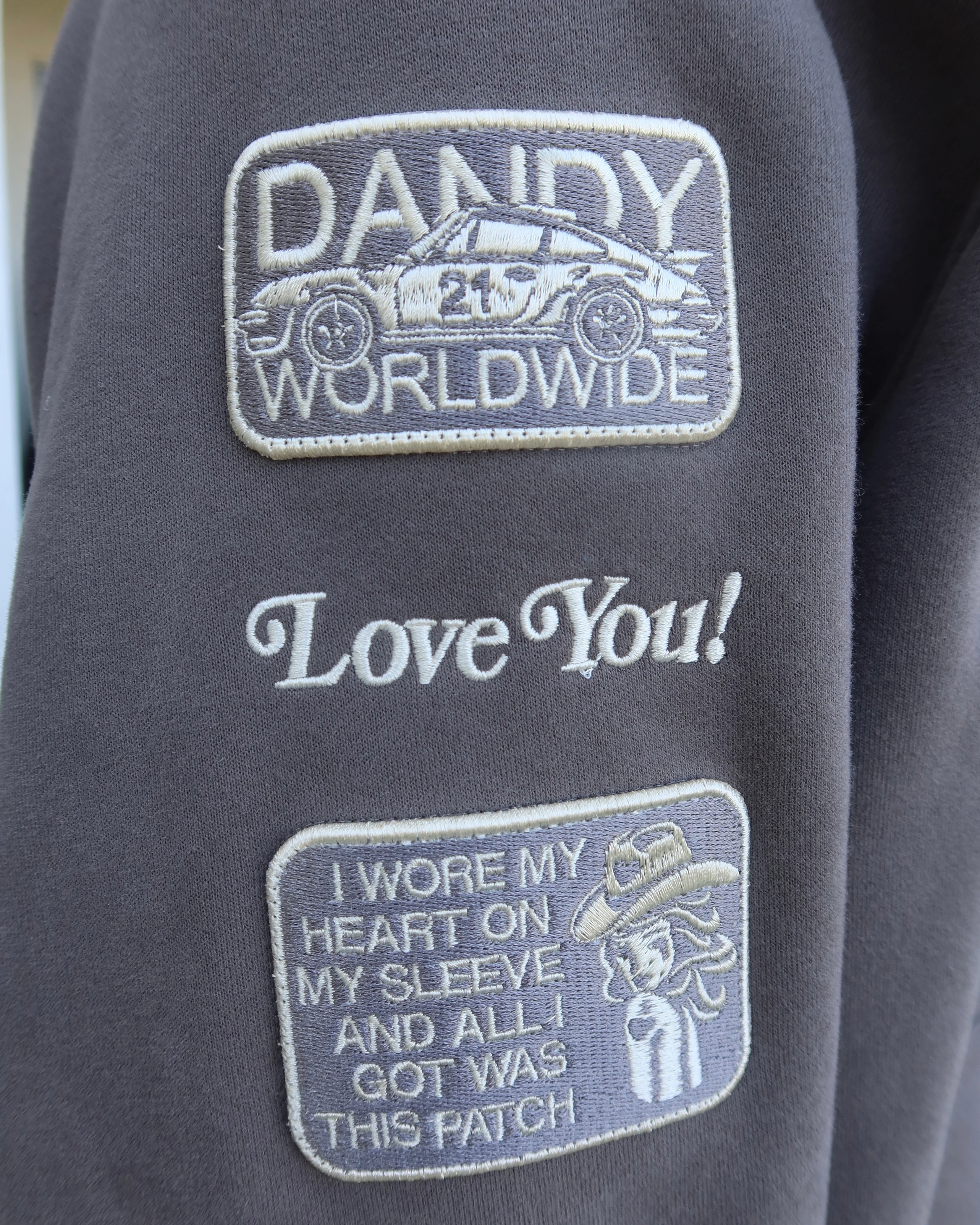 "Racing Heart" Oversized Lux Hoodie in Dark Gray - Image 10