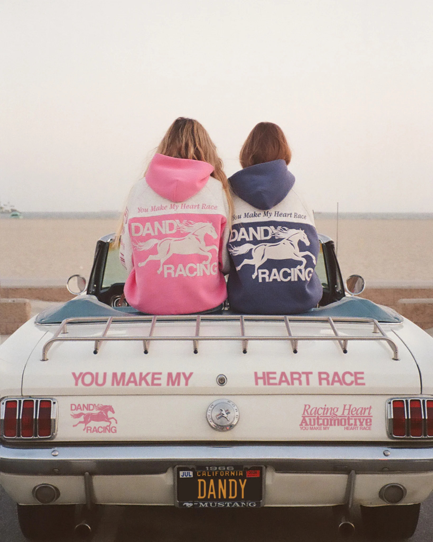 "Racing Heart" Oversized Lux Hoodie in Pink - Image 6