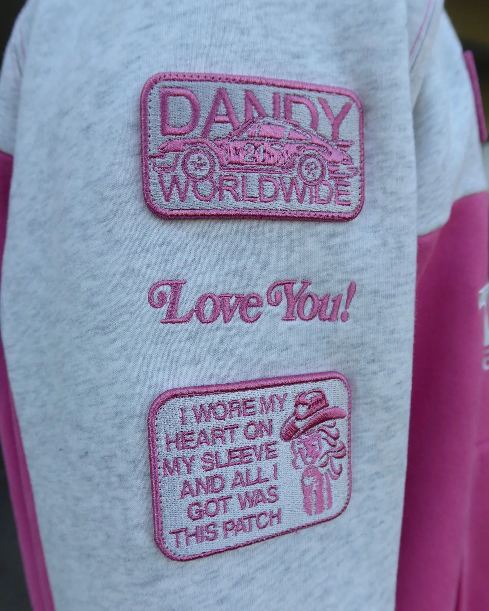 "Racing Heart" Oversized Lux Hoodie in Pink - Image 9