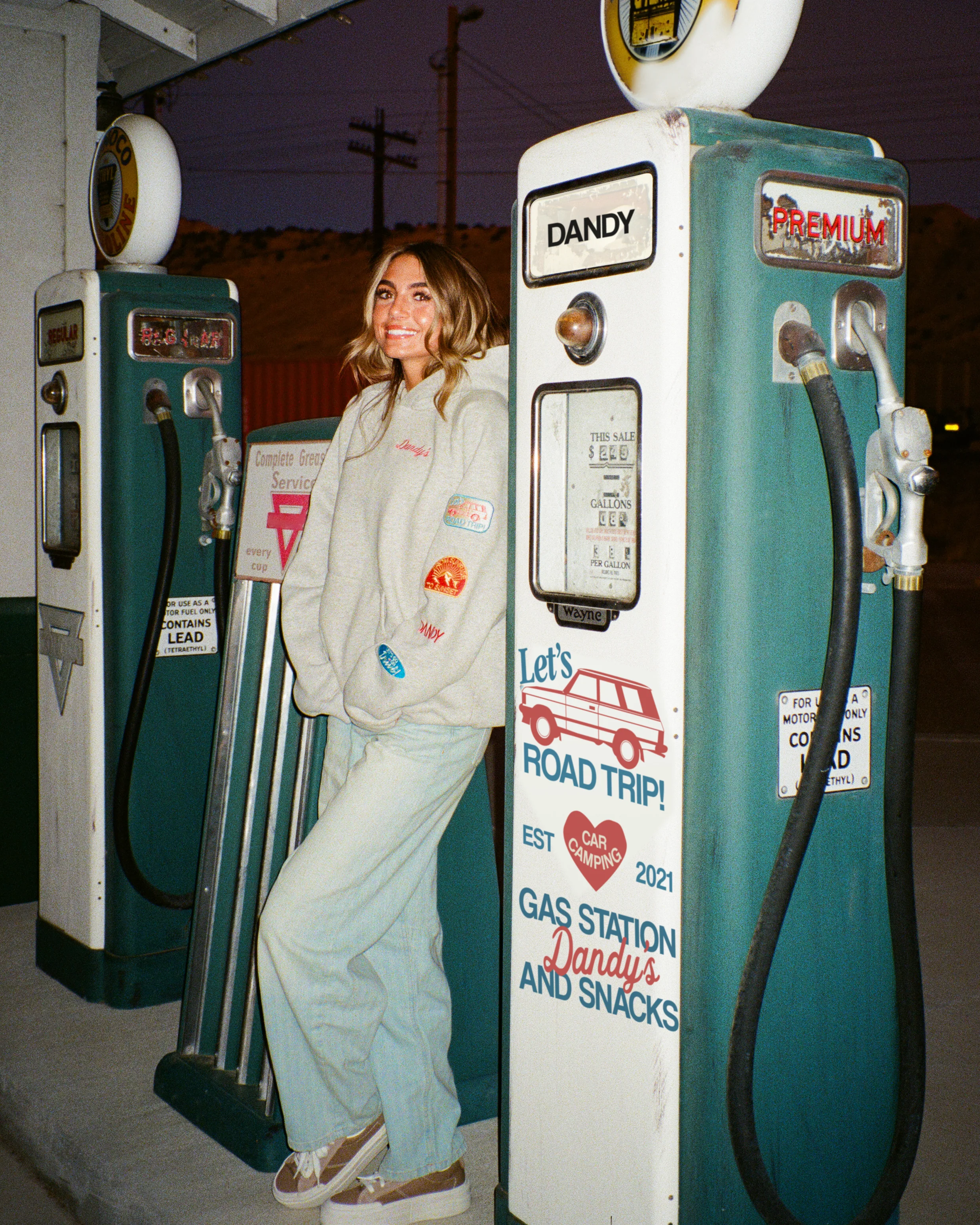 "Road Trip!" Oversized Lux Hoodie in Dark Heather - Image 18