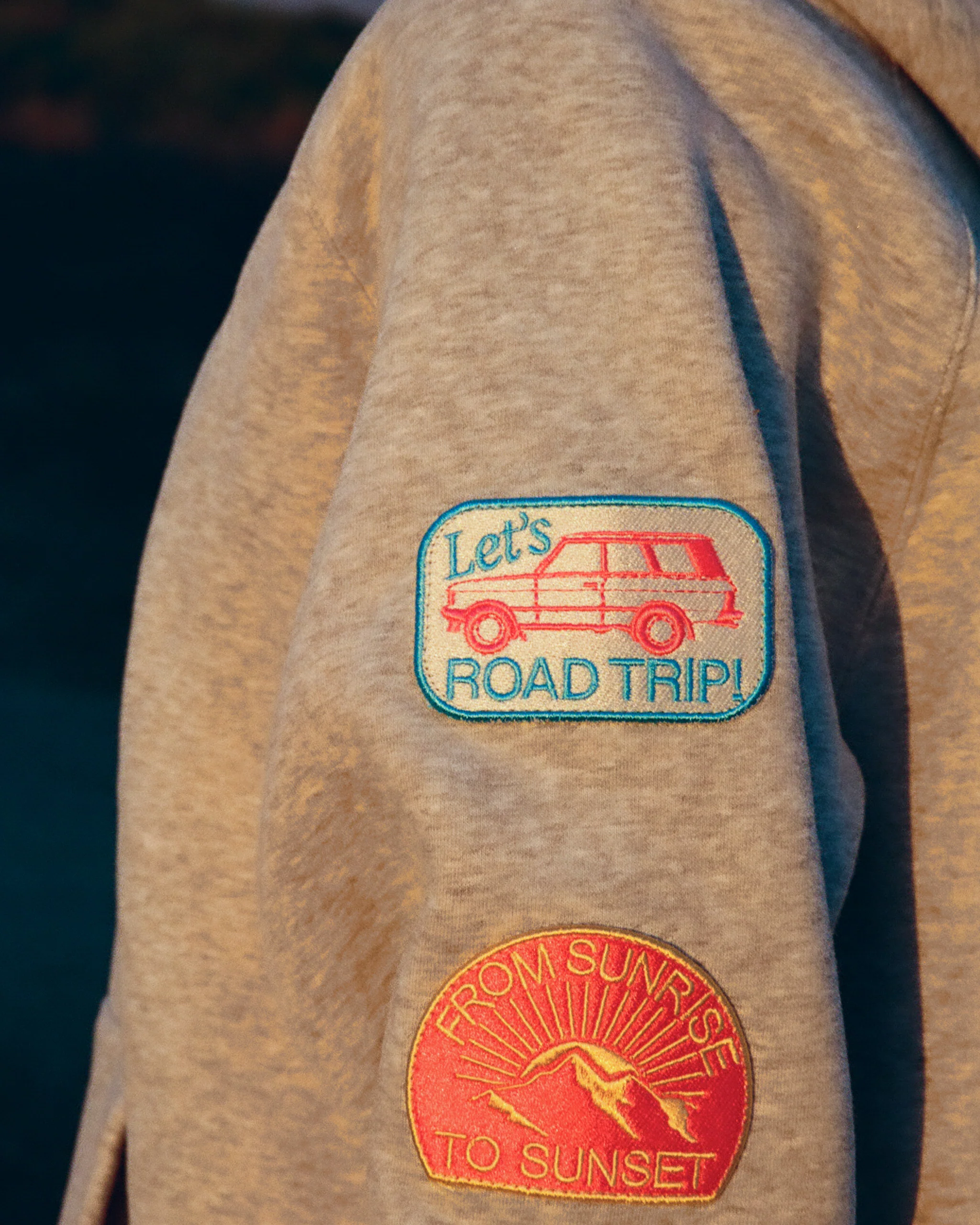 "Road Trip!" Oversized Lux Hoodie in Dark Heather - Image 22