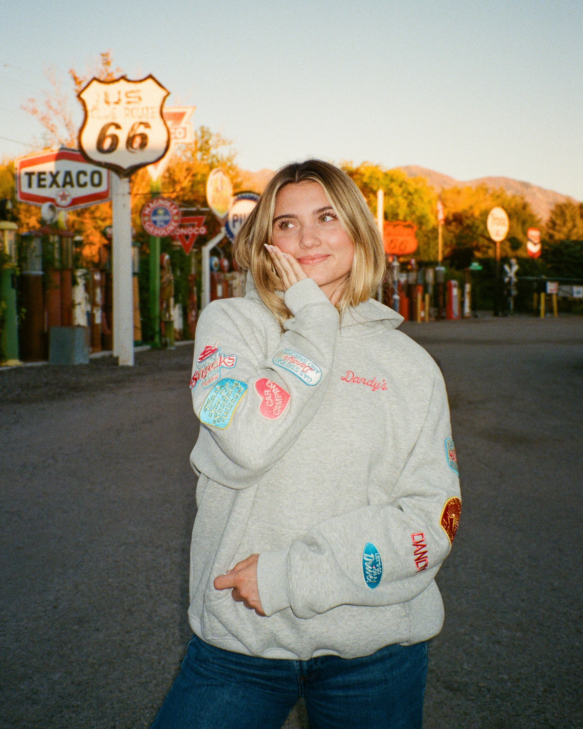 "Road Trip!" Oversized Lux Hoodie in Dark Heather - Image 28