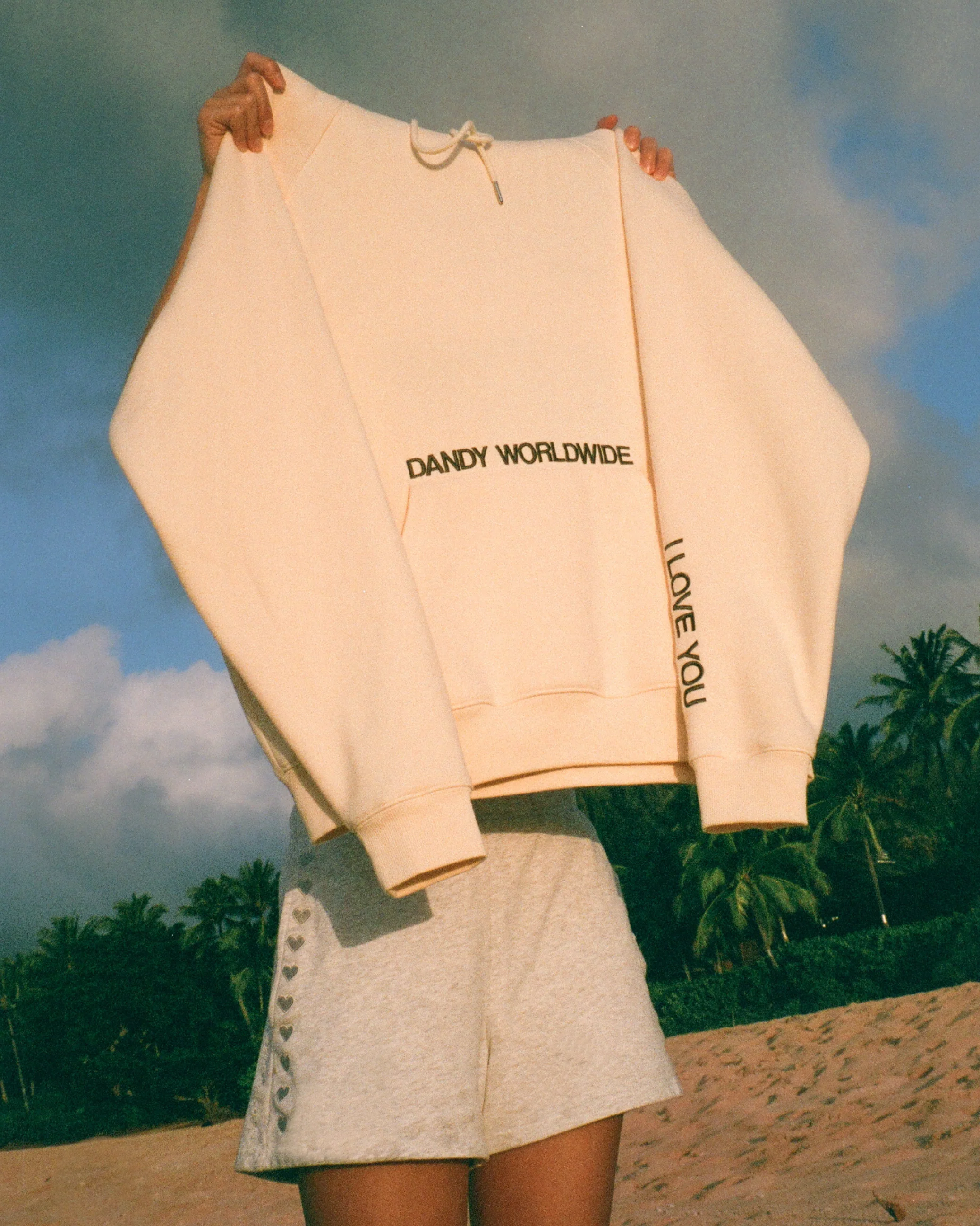 "Words of Affirmation" Oversized Lux Hoodie in Cream - Image 5