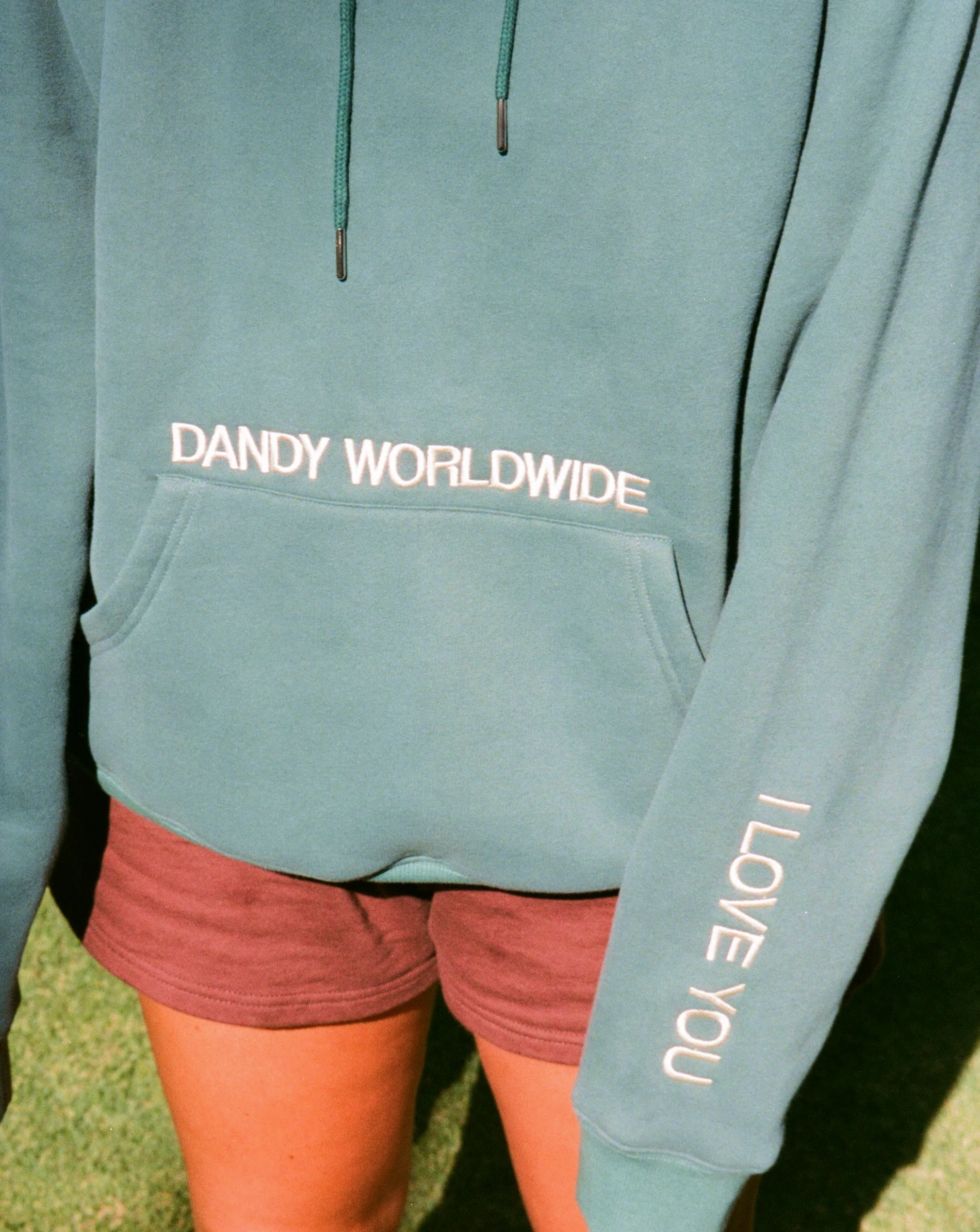 "Words of Affirmation" Oversized Lux Hoodie in Green - Image 10