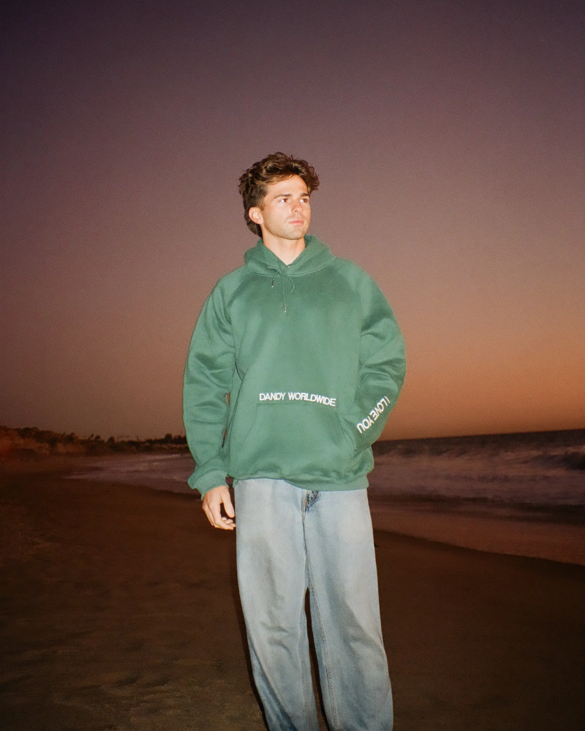 "Words of Affirmation" Oversized Lux Hoodie in Green - Image 12